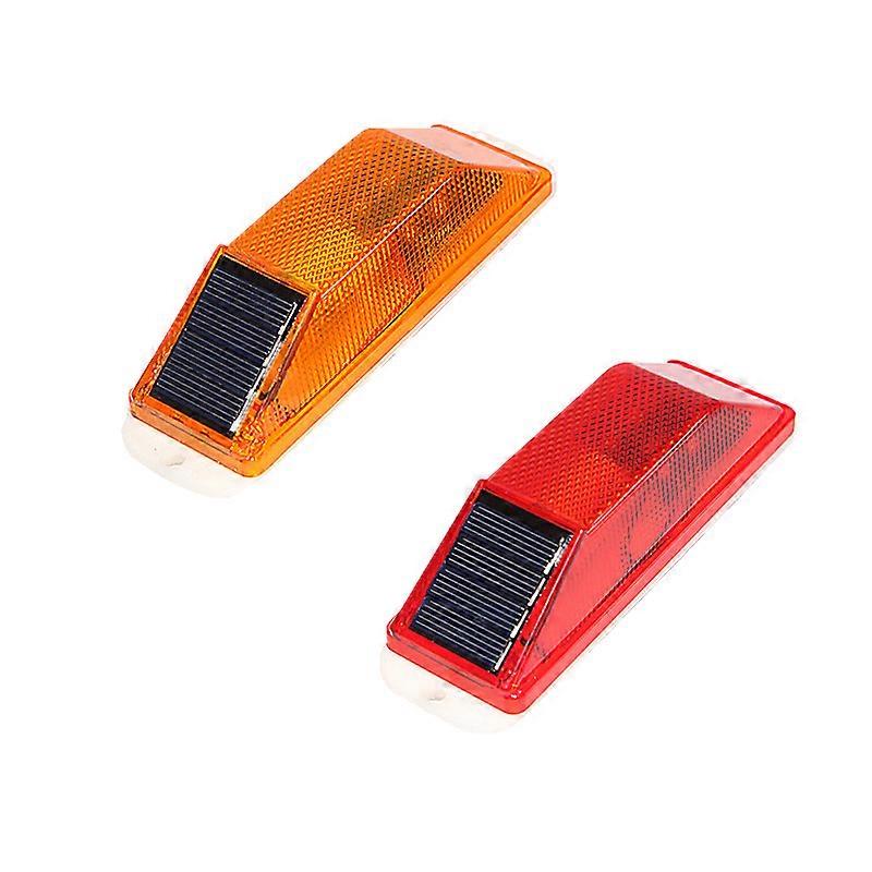 Warning Led Lamp Strobe Solar Powered Flash Traffic Caution Light Chip Control Bridge Construction Rechargeable Night Driving
