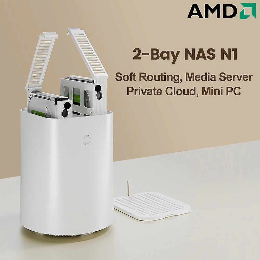 2-bay Nas N1 Pro Amd Ryzen 5 5500u 300u Network Attached Storage Media Server Private Cloud Firewall Soft Router Mini Pc