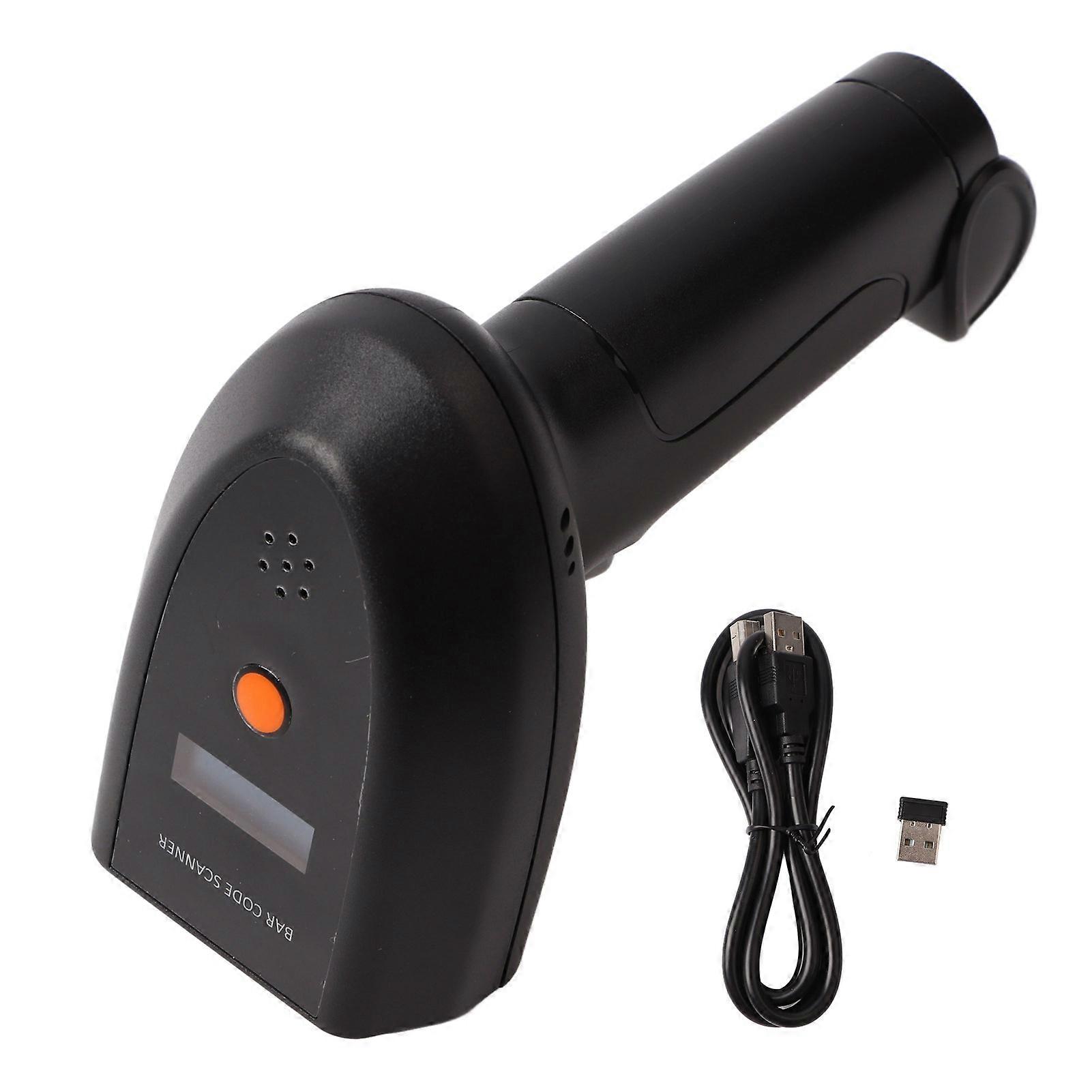 Barcode Scanner Voice Prompt Cordless Handheld Qr Code Reader For Warehouse Library Supermarket
