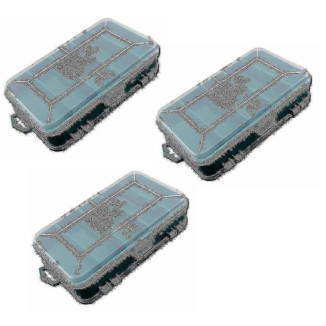 3x Penggong 13 Grids Tool Box Double-side Toolbox Organizer Storage Box Multifunction Tool Case For