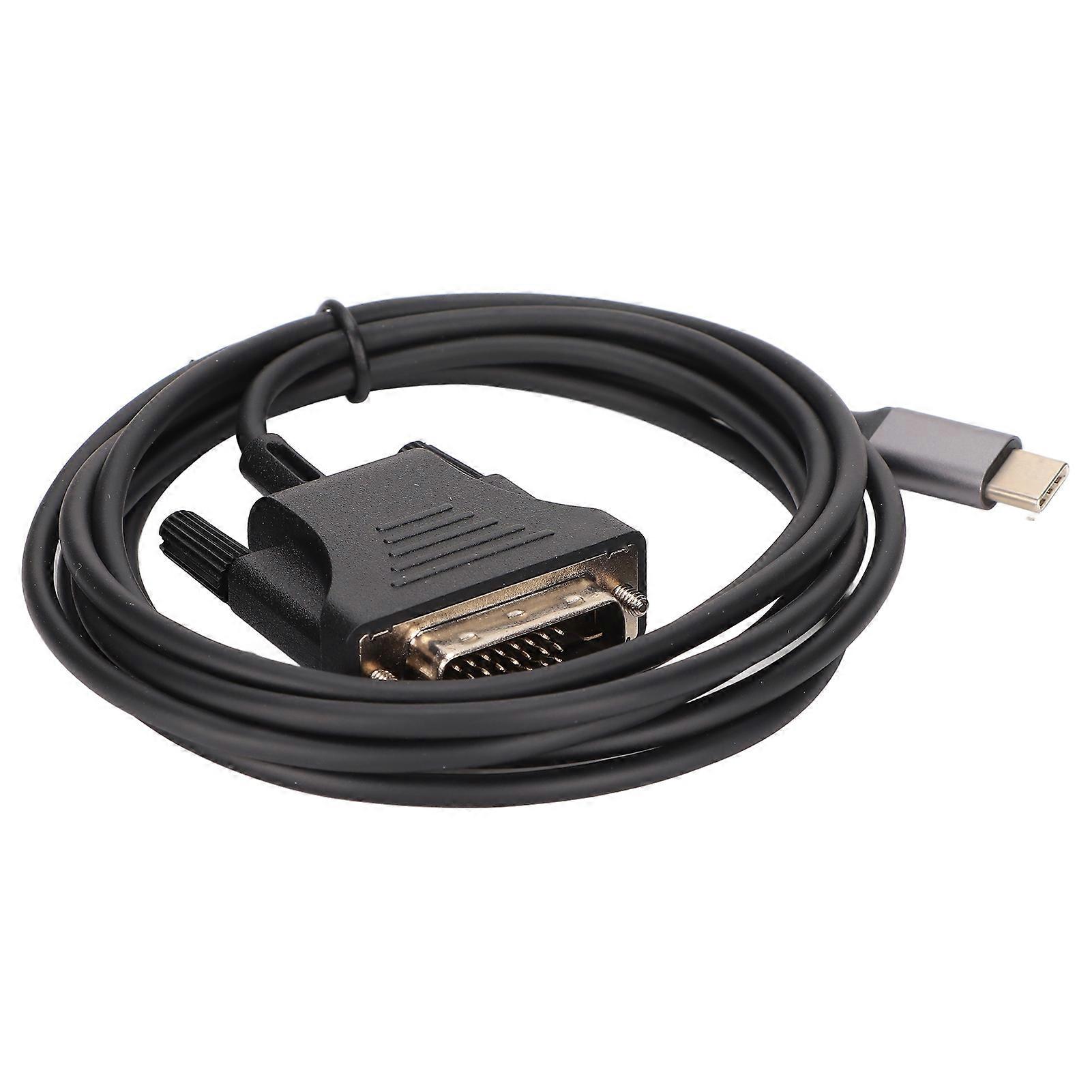 USB C 3.1 to DVI Cable 190cm/74.8in Clear Stable Type C to DVI Cable Adapter for MacBook TV Smartphone