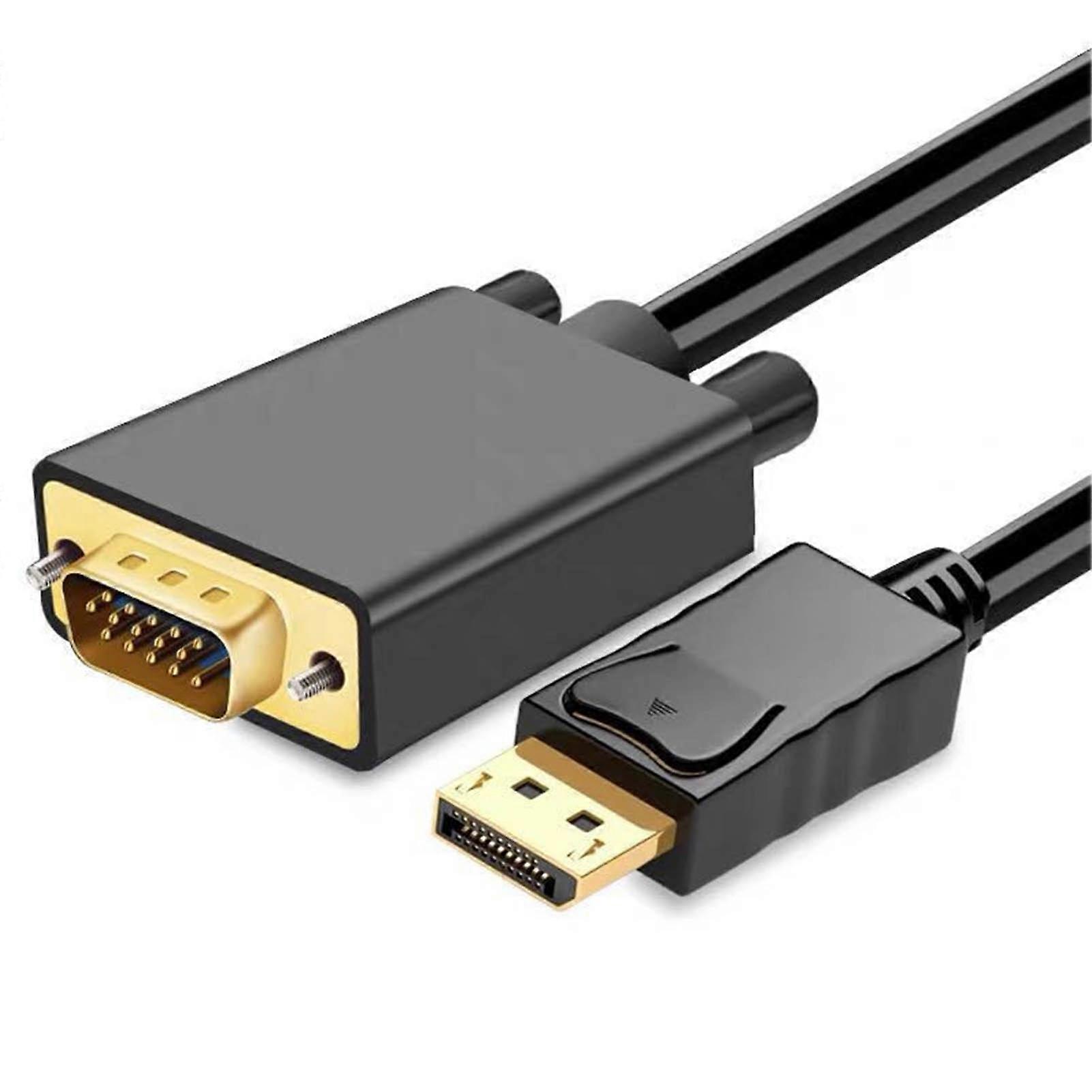 DP-zu-VGA-Adapterkabel, 1,8 m, stabile, verlustfreie Übertragung, hocheffizientes DisplayPort-zu-VGA-Adapterkabel