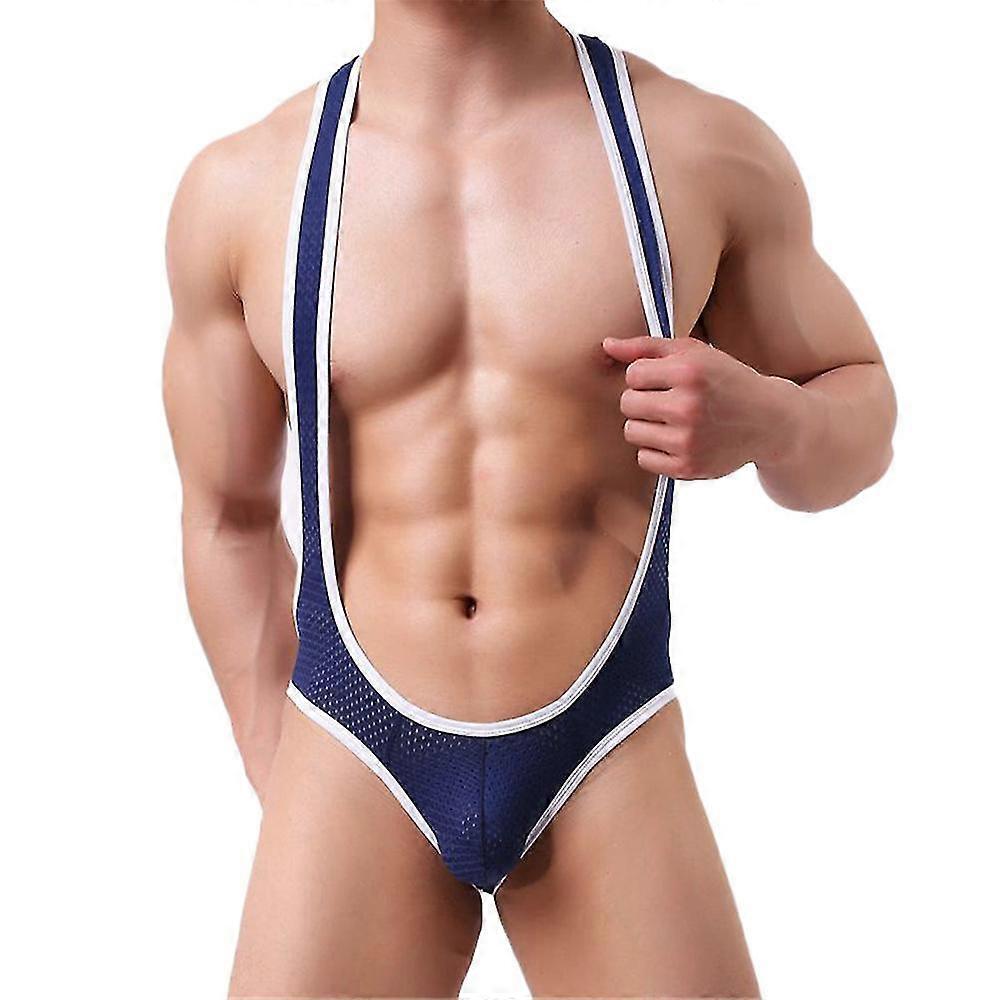 Mens Erotic Jockstrap Backless Leotard Underwear Jumpsuits Bodysuit