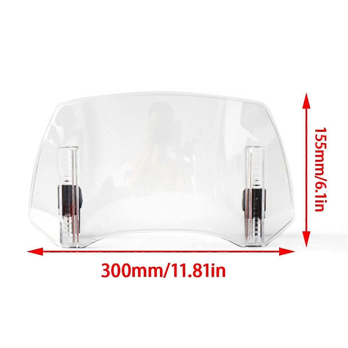 Transparent Universal Motorcy Windshield Extension Adjustable Spoiler Motorcycle Front Deflector