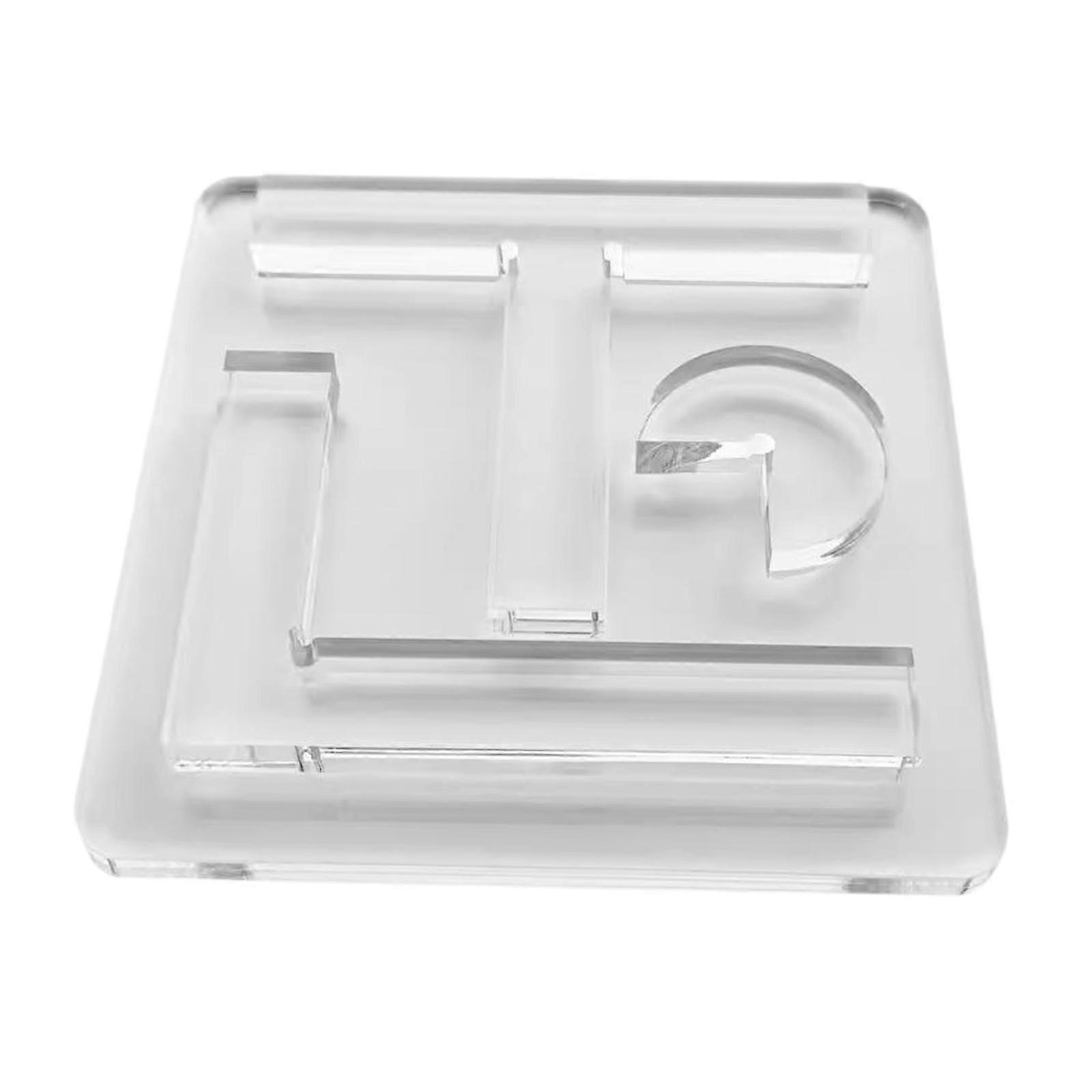 4x Stamp Positioning Ruler Ruler Solid Ruler for Stamping Letters Domestic Printing