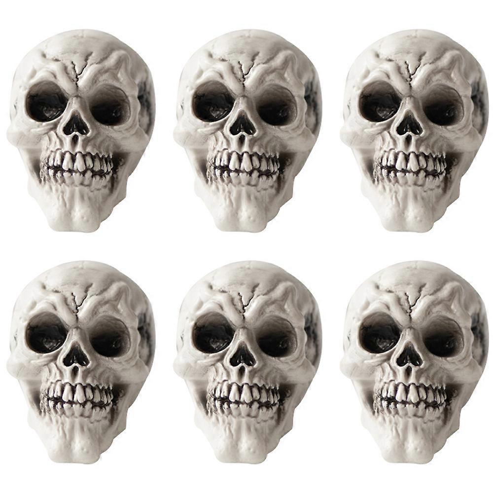 1 Set of DIY Skull Ornament Plastic Skull Ornament Plastic Skull Ornaments Small Skulls for Halloween