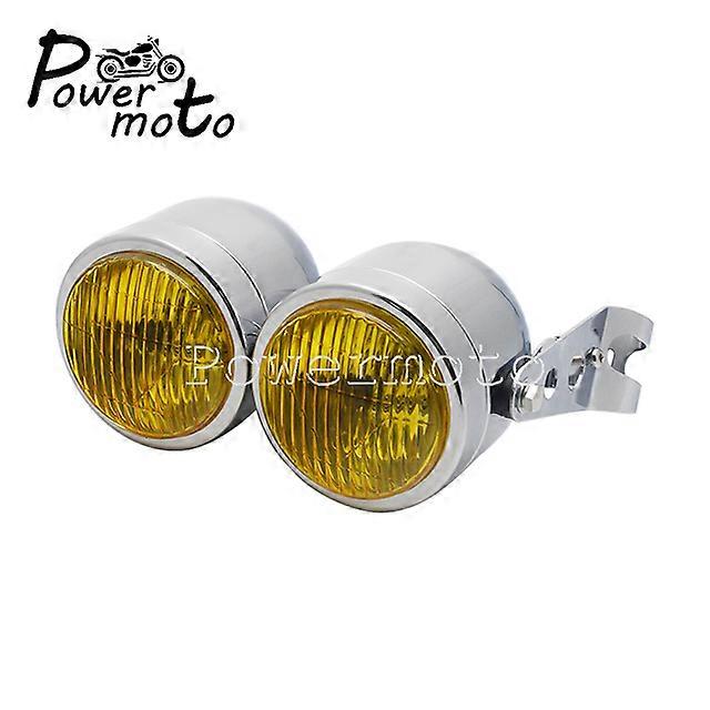 Black H4 Double Twin Head Light Motorcycle Dominator Dual Headlight For Harley Touring Cruiser Suzuki DR RM 250 Yamaha XT WR YZ