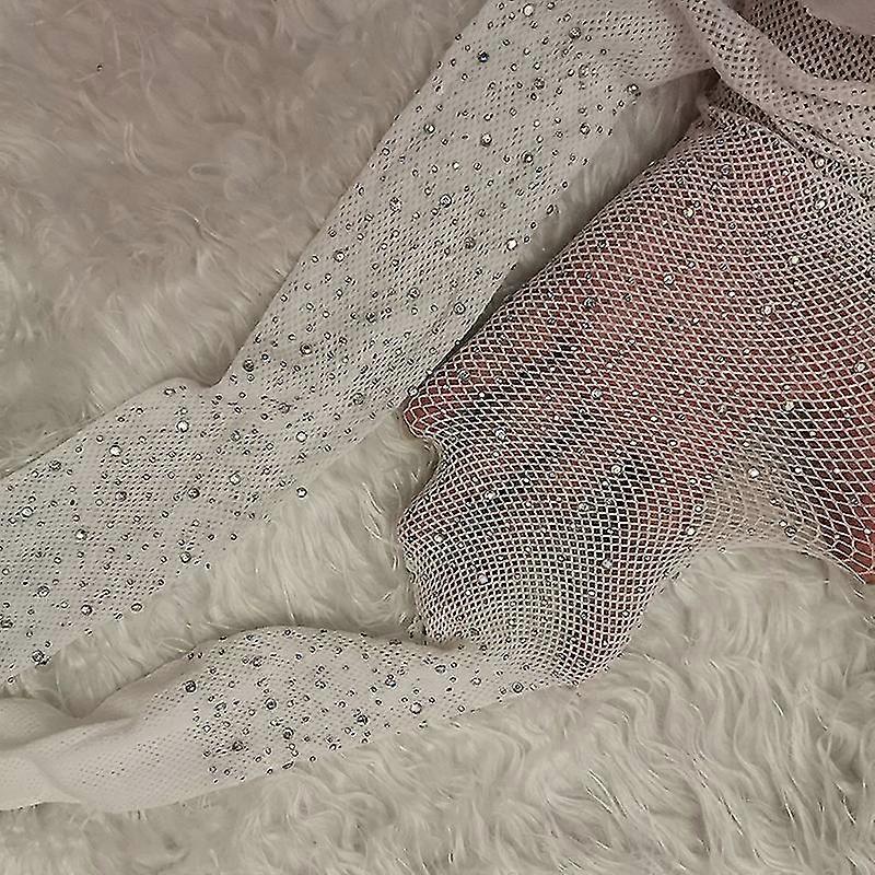 Fishnet Hollow Pants– Sheer Rhinestone Pants