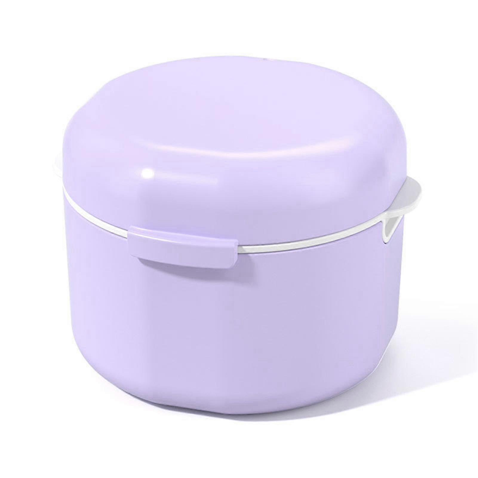 Retainers Cleaning Box Denture Sleeve For Cleaning With Strainer Basket Cleaning Soaking Cup For-Yvan