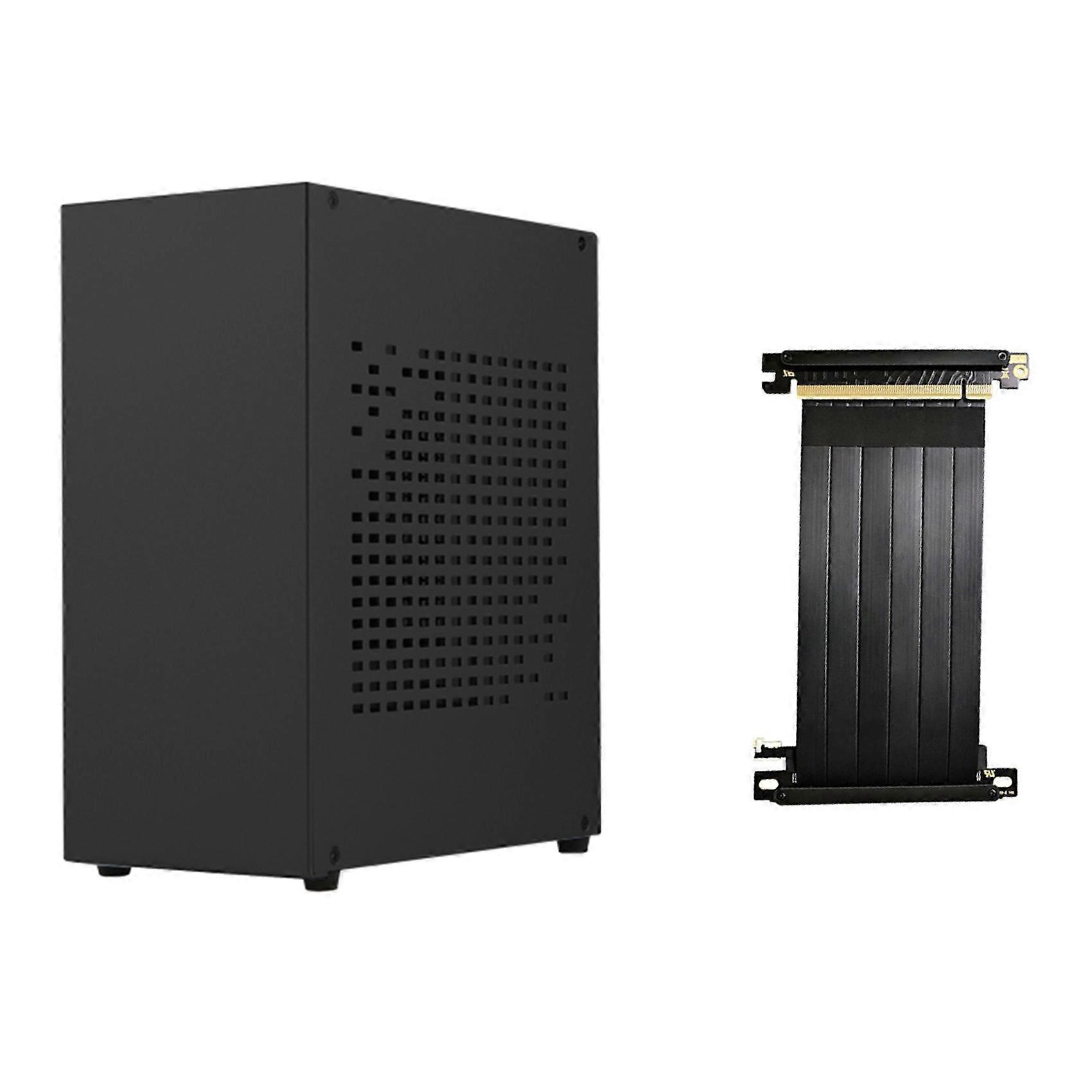 A07 Mini-ITX-Computergehäuse-Gehäuse HTPC-Gehäuse USB3.0-ITX-Gehäuse mit Grafikkarten-Erweiterungskabel