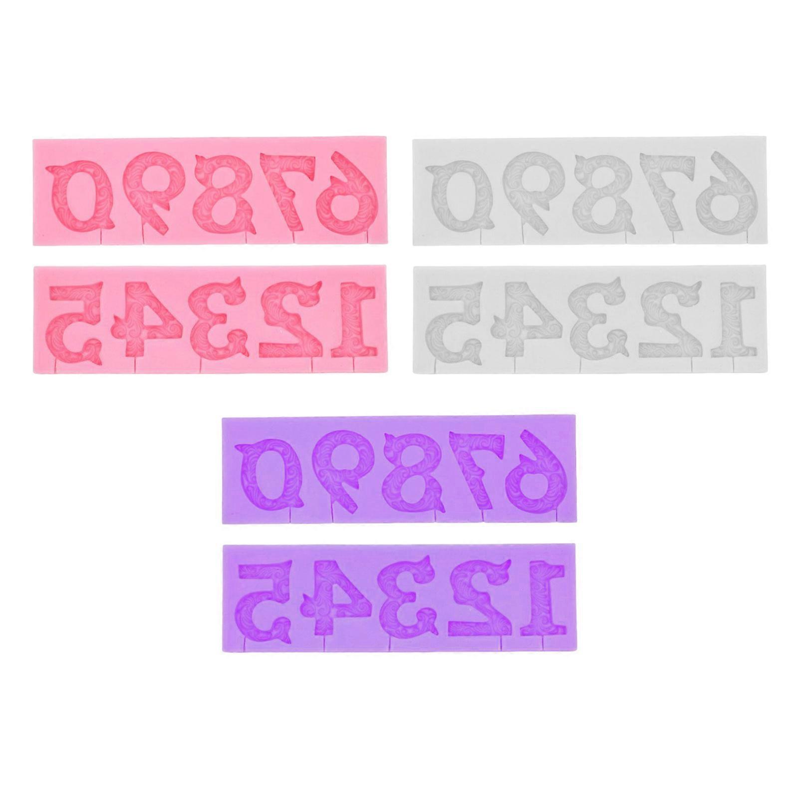 Digital Silicone Number Molds Set Food-Grade Temp Range Easy Release Smooth Inner Layer DIY Chocolate Candy Pudding Mold Kit