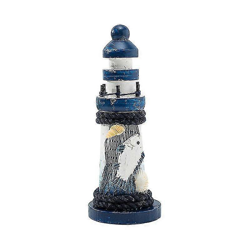 1pcs Wooden Lighthouse Statue