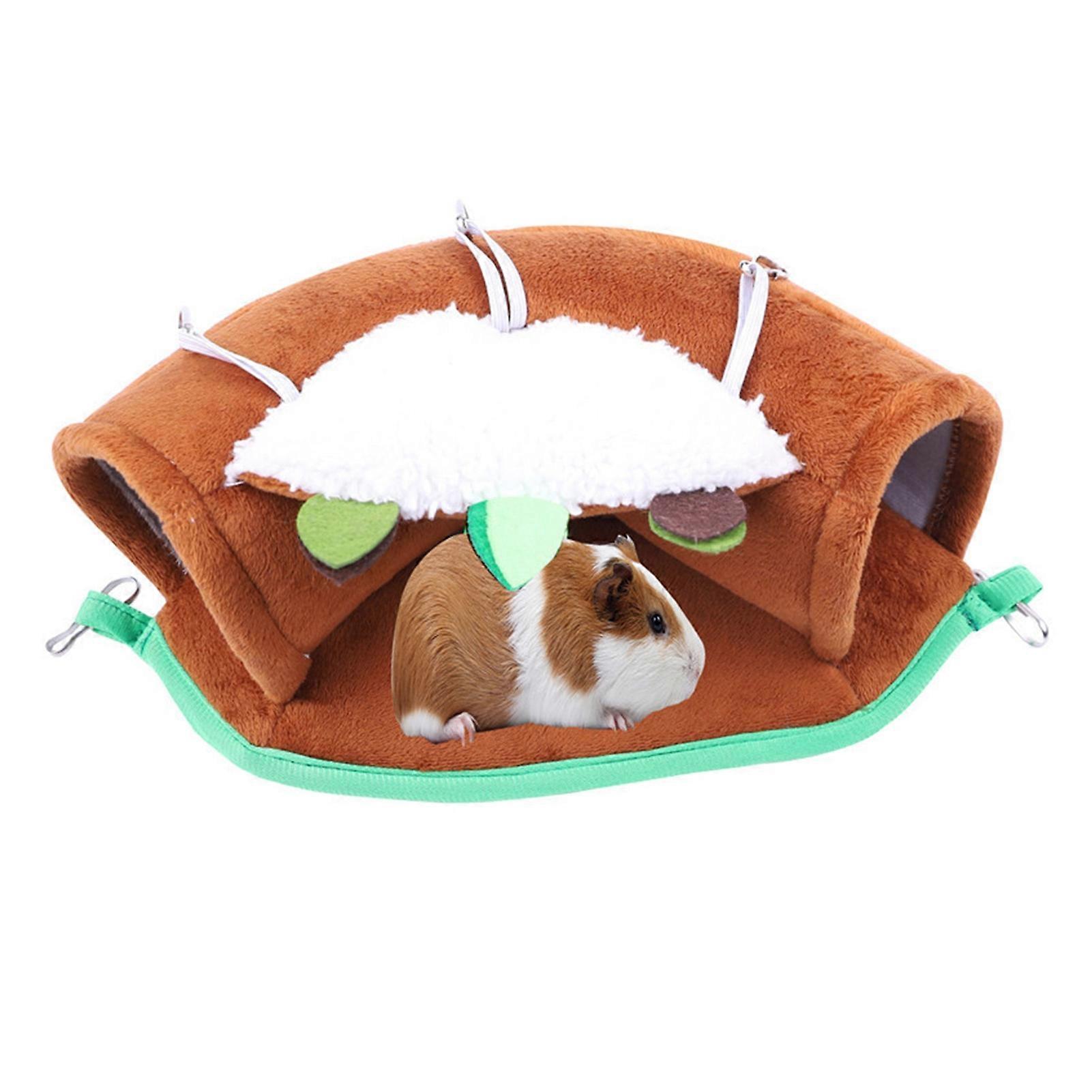 Guinea Pigs Hammock Comfortable Breathable Hideout Tunnel Hamster Ferret Rat Nest Hanging Bed for Small Animal