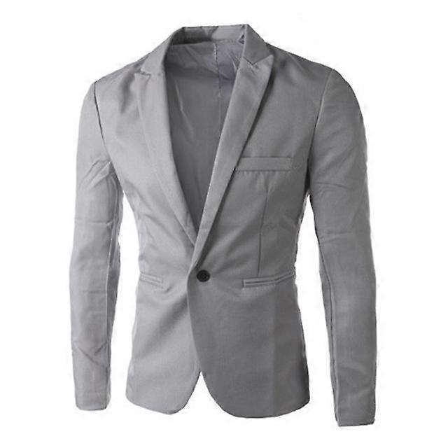JWL-Casual Blazer Men Jackets Solid Color Men Blazers Long Sleeve