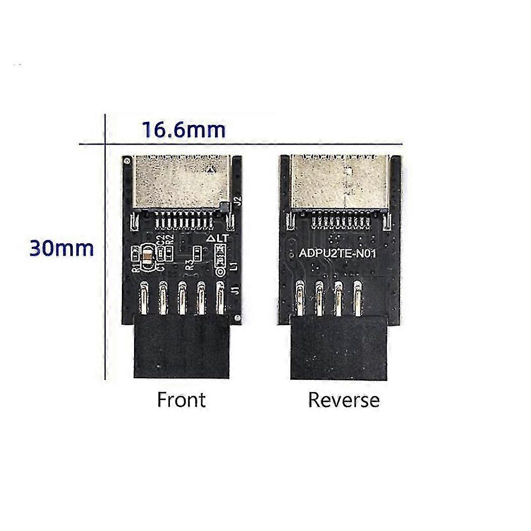 Motherboard Usb2.0 9pin To Type-c A-key Front Connector Converter Usb3.2 Type-e Interface Header Ad