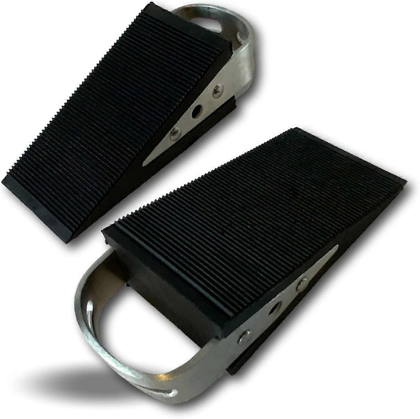 Box Of 2 Hard Rubber Shims | Wedge Shaped Stopper | With Sheet Metal Handles | Non-slip And Anti-scratch | Door Stopper | Calpor2c Floor Standing Bump