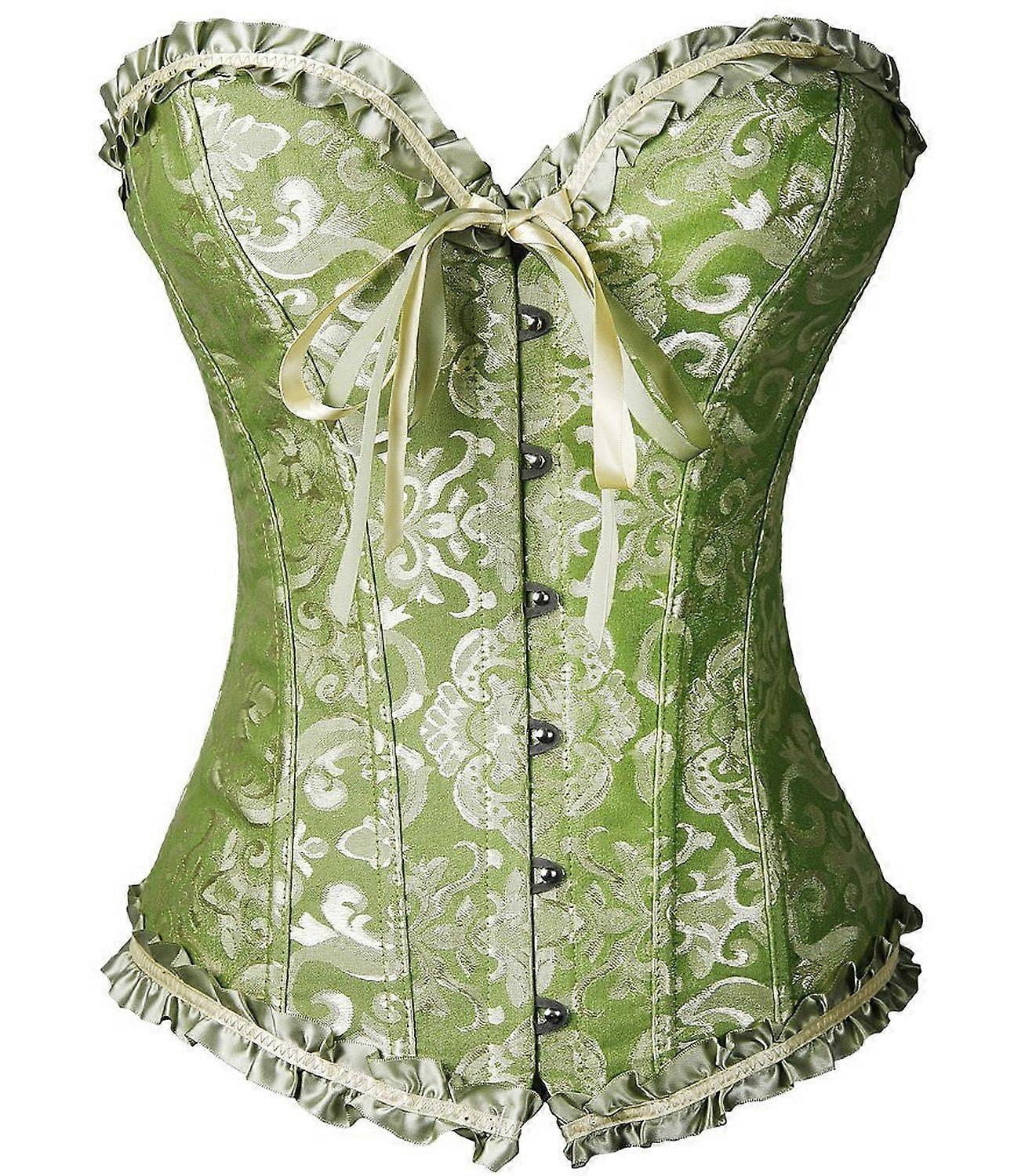 Corset bustier top vintage bleu et or | Boutique Corset