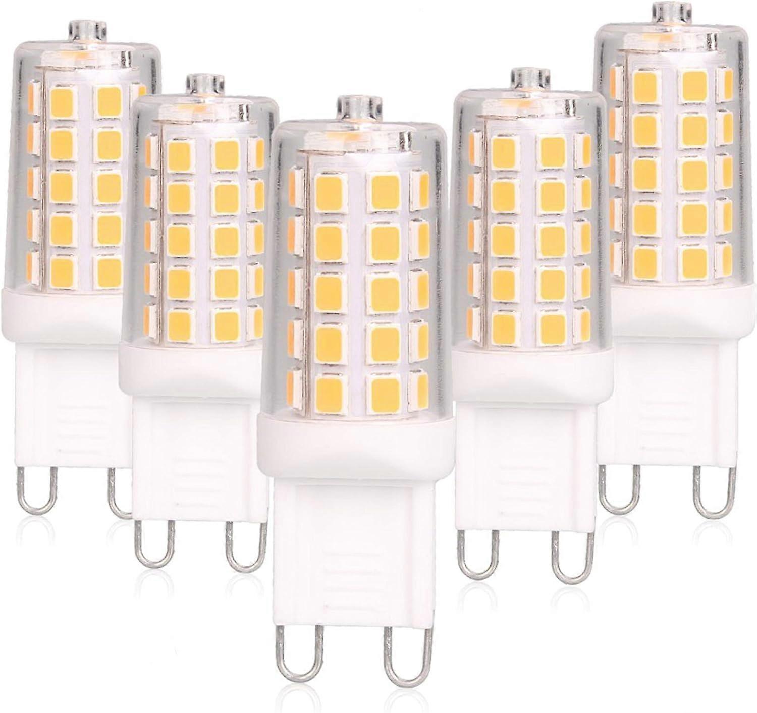 G9 LED Bulb Dimmable 4W, 40 Watt T4 G9 Halogen Equivalent, 2700K Soft Warm White, 120V No-Flicker, Chandelier Lighting 450LM (5 Pack)