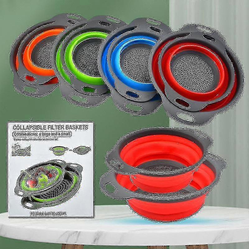 Dish Drainer Silicon Collapsible Basket Kitchen Fruit Vegetable