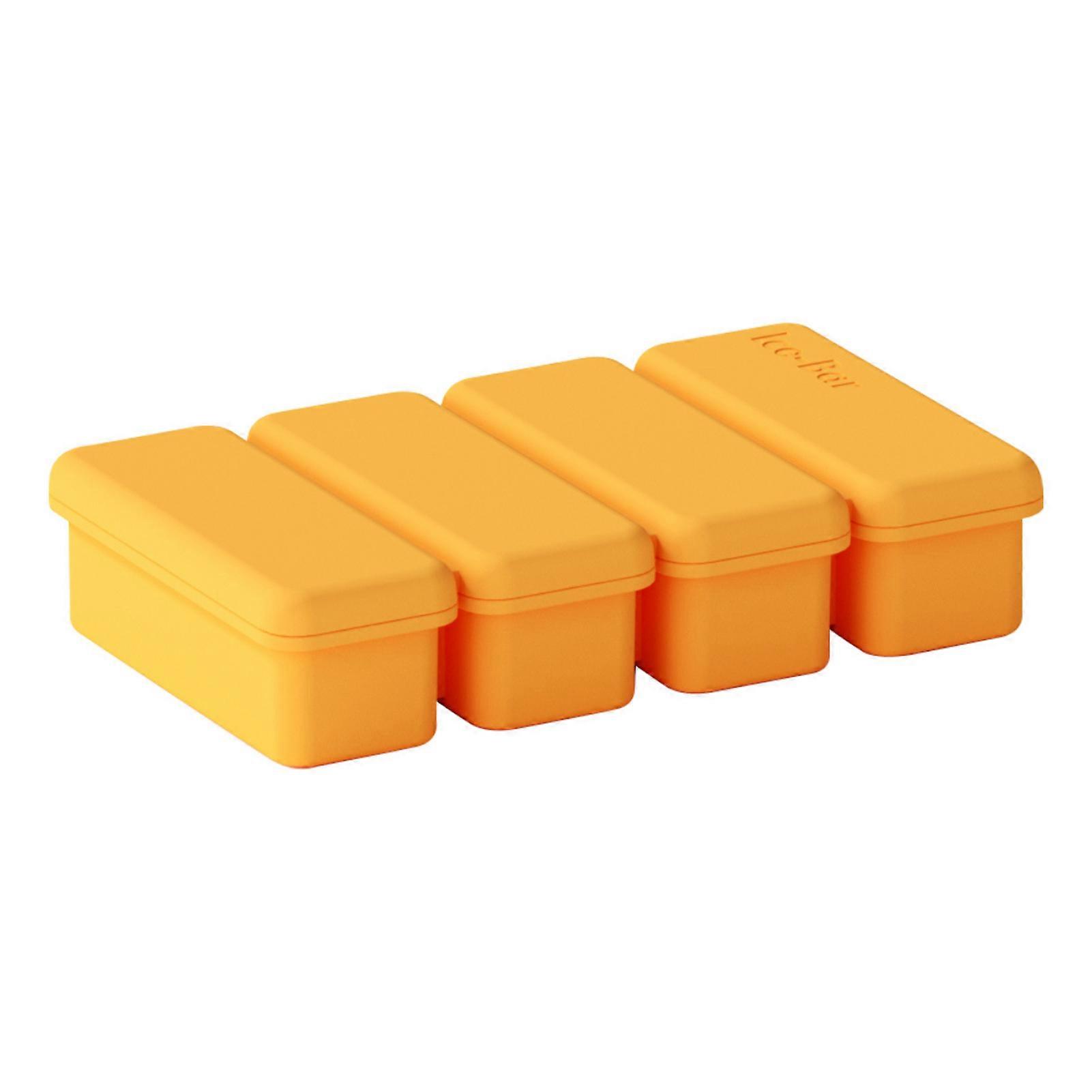 Silicone Ice Cube Tray with Lid Large Ice Mold for Slow Melting Freeze Store Soup Sauce Broth Food-Grade Silicone Freezer Container for Leftovers Vege