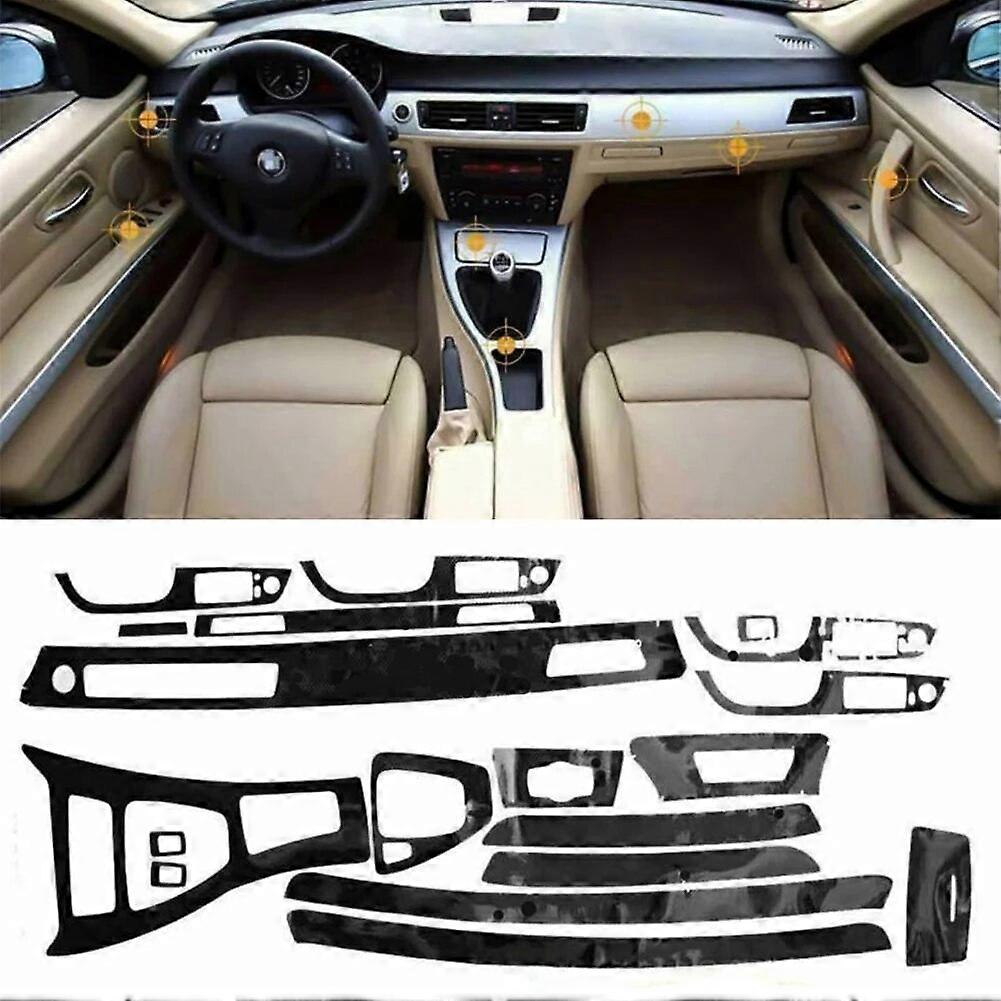 Gloss Black Interior Glossy Wrap Trim Decal For BMW 3 Series E90 2005-2012 Stickers Left/right Dashboard Console