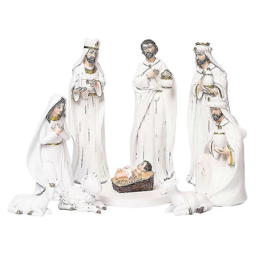 Nativity Sets For Christmas Indoor Delicate Nativity Scene Figurines Sets Mini Resin Nativity Scene Figurine Statue Set/YY