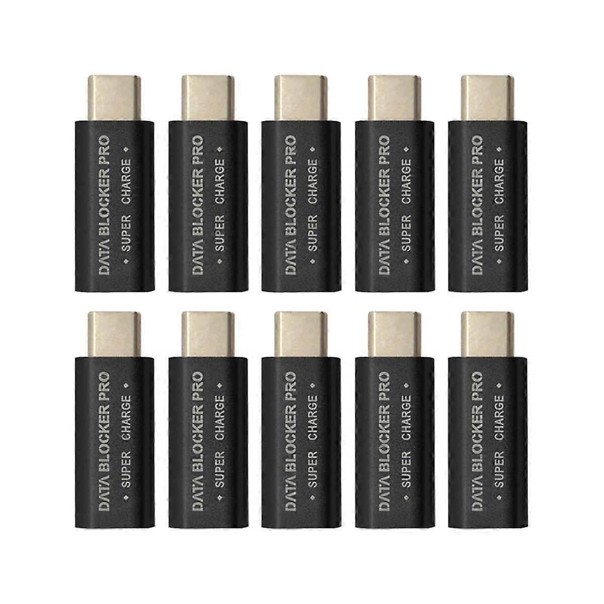 10Pcs USB Type-C Data Blocker Prevention Gender Change Connector USB-C Connector Adapter for Blocki