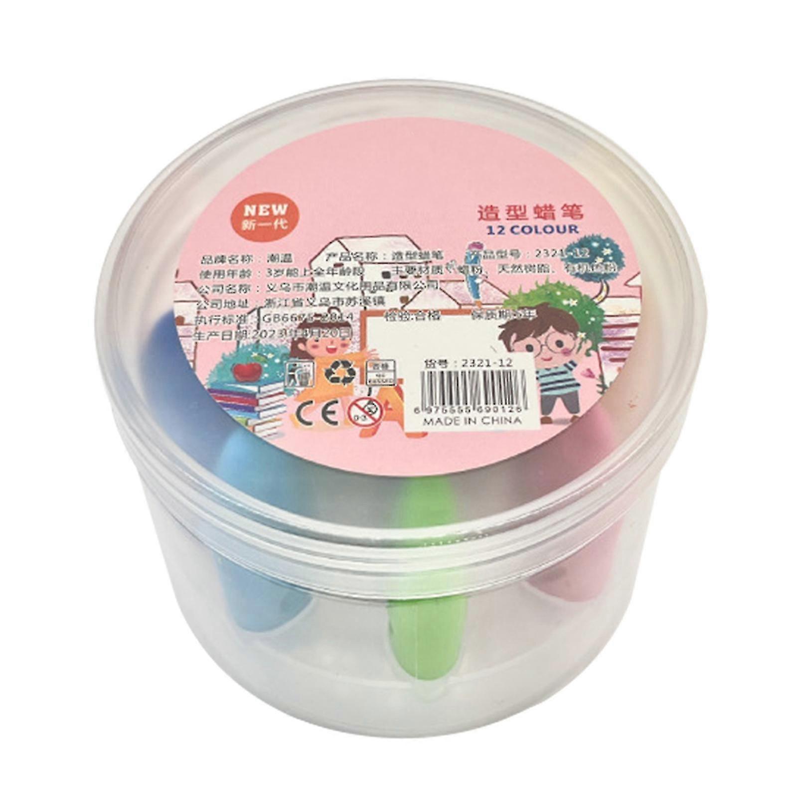 12/24/36 Färg jordnötsformade kritor set Professionell målning Tillbehör för pojkar Flickor