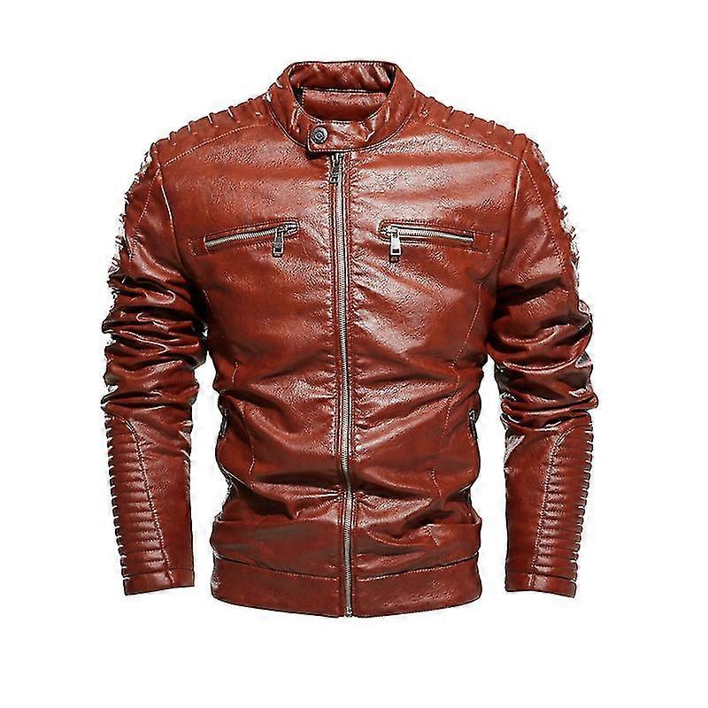Men's Jacket Leather Jacket Men's Motorcycle Coat Slim Autumn And Wint
