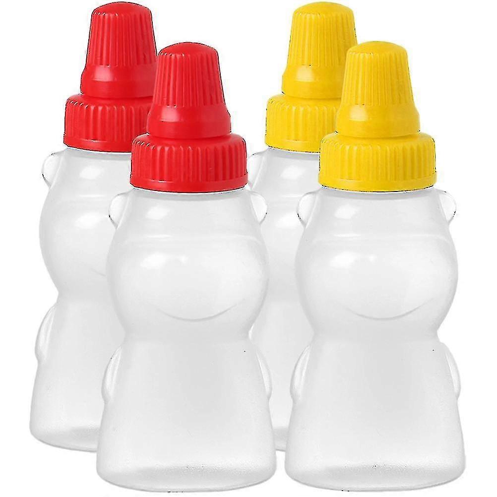 4pcs Mini Sauce Bottles Tiny Squeeze Bottles Household Squeeze Bottles per salsa