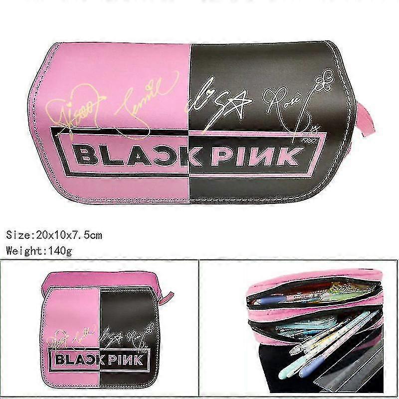 Blackpink Pencil Case With Multiple Slotscompatible With Watercolor Pencils, Markers, And Gel Pens