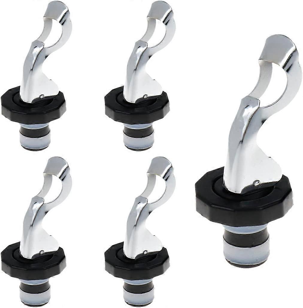 5 Pack Diamond Sealed Leakproof Corks, Reusable Wine Bottle Stoppers, Silicone Wine Stopper, Black