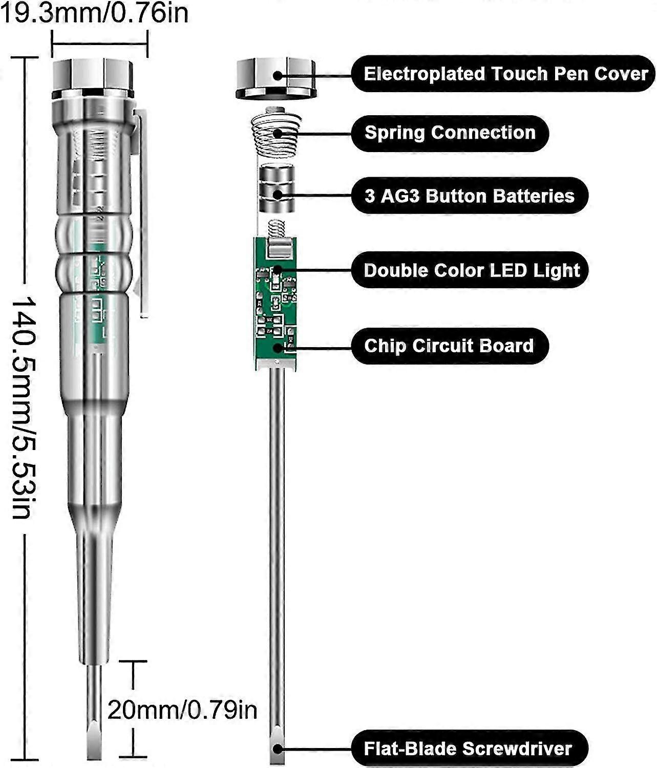 5pcs Voltage Tester Pen | Non-contact Intelligent Induction Test Pen