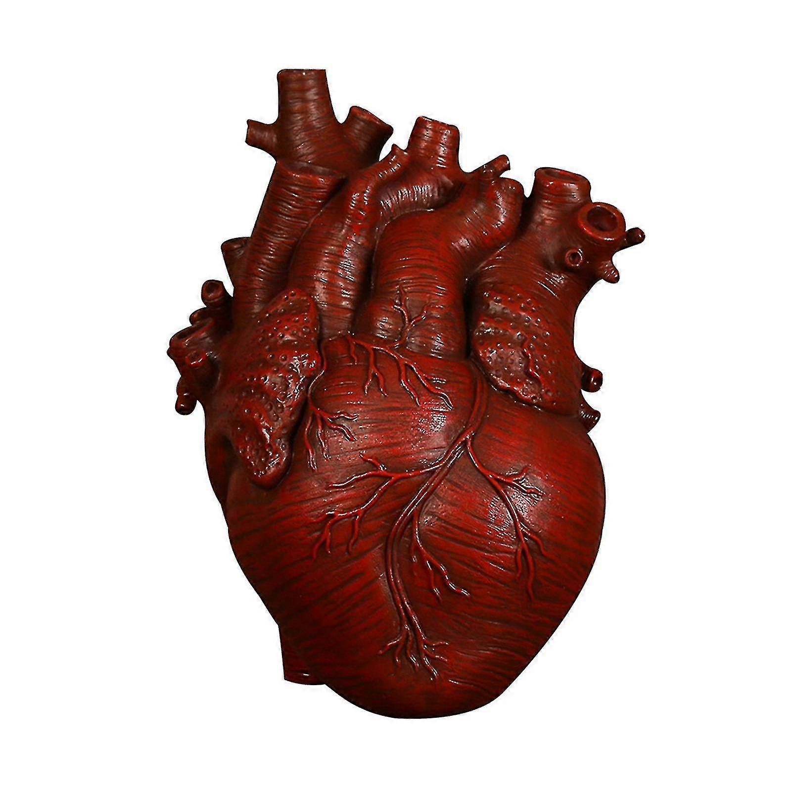 Unique Resin Heart Vase Desk Ornament Flower Pot For Home