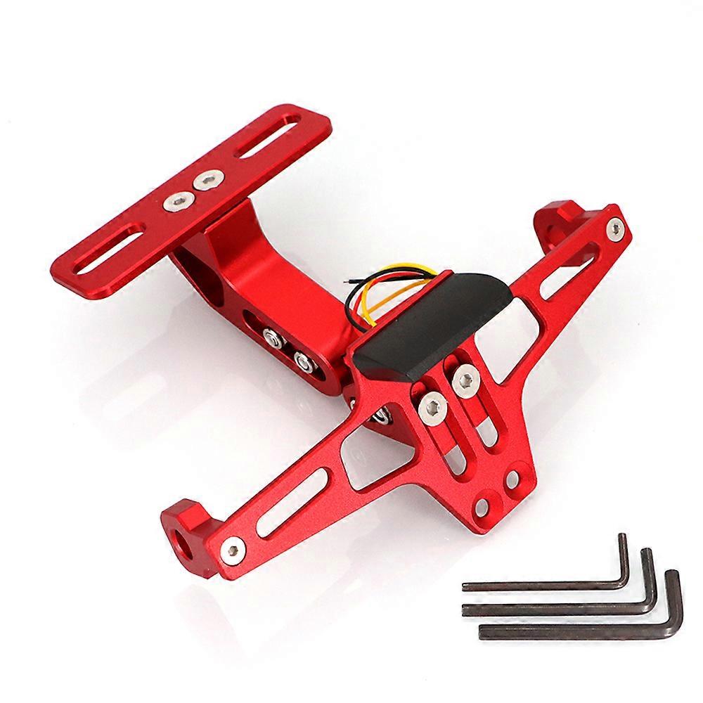 Universal CNC Motorcycle Adjustable Angle Aluminum License Number Plate Frame Holder Bracket