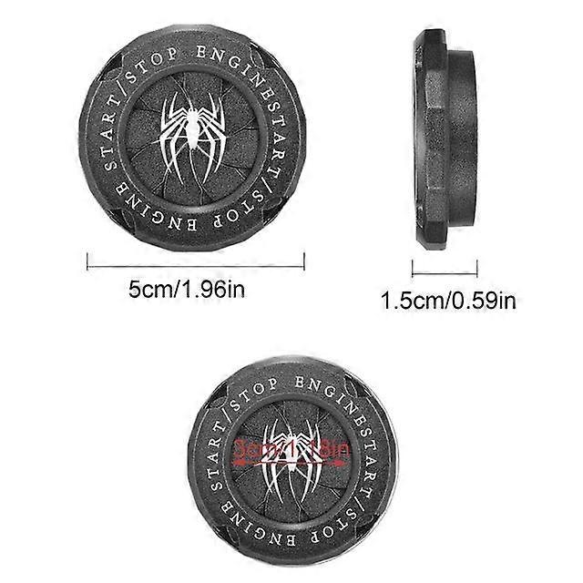 Car Engine Ignition Start Stop Button Protective Cover Spider Rotary Ignition Start Button Cover Car Interior Decoration Rings