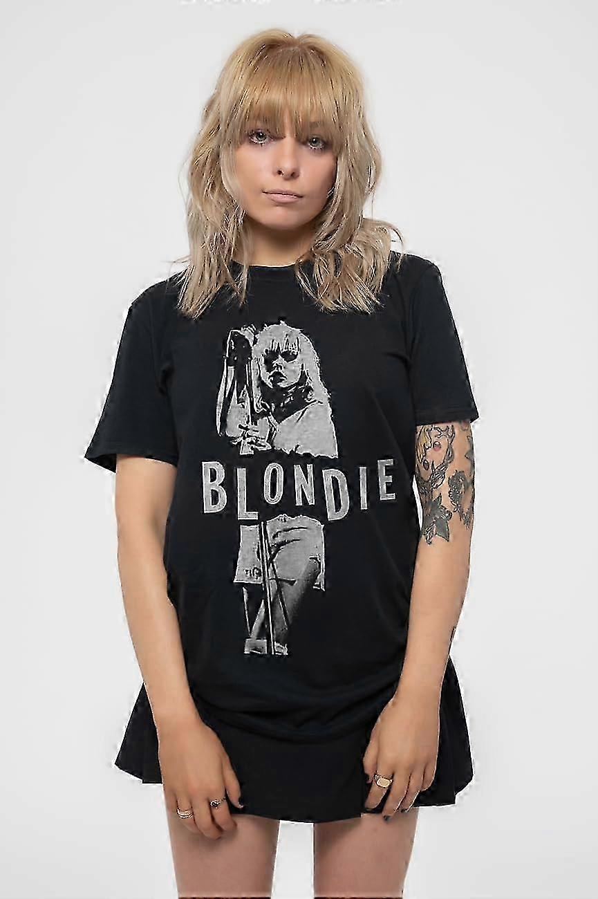 Camiseta Mujer Negro # Mic. Stand Material retro de moda