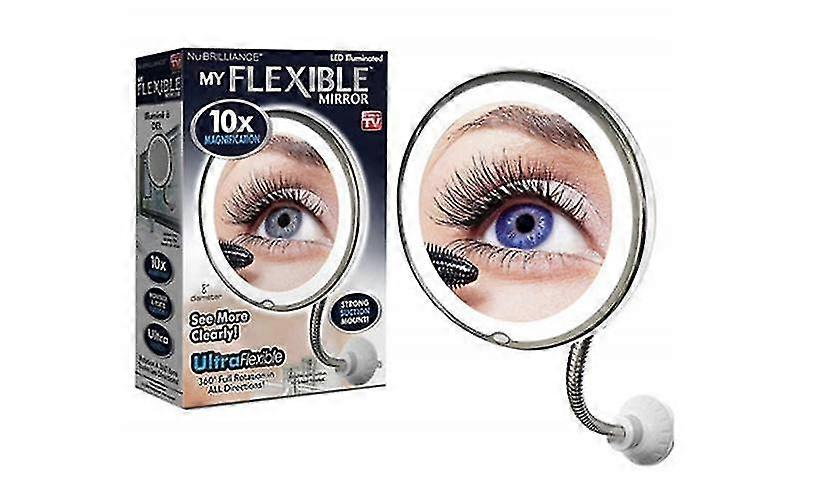 LED Lighted Makeup Mirror, Bathroom Magnification Vanity Mirror with Suction Cup