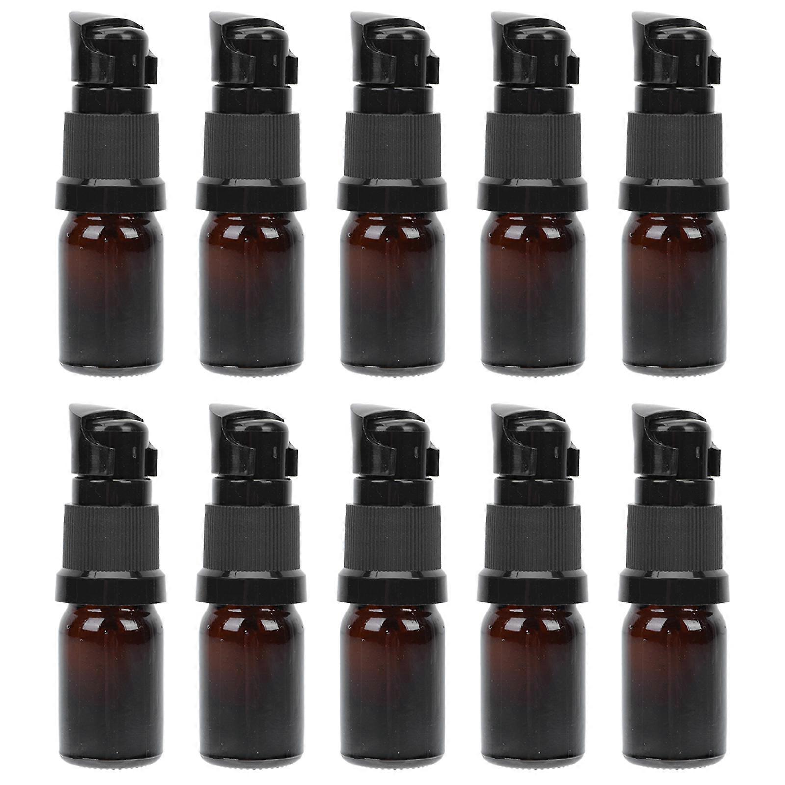 10pcs Convenient Glass Pressing Sub Bottles Essential Oil Containers Sub Bottles