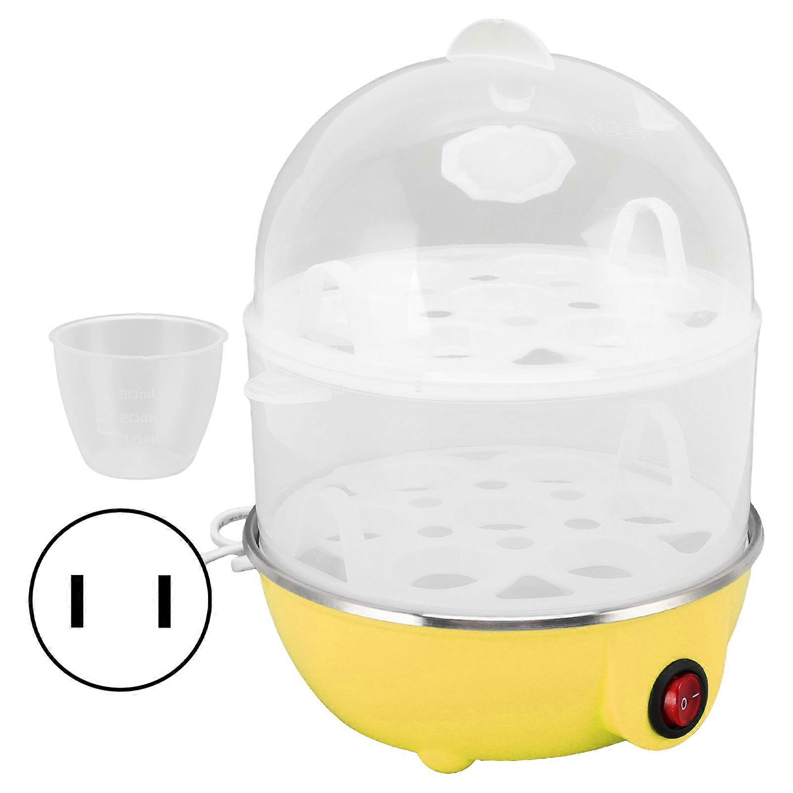 Home Egg Cooker 350W 2 Layers 14Pcs Eggs A Time Auto Power Off Safe Durable PP Egg Boiler With Measuring Cup for Home