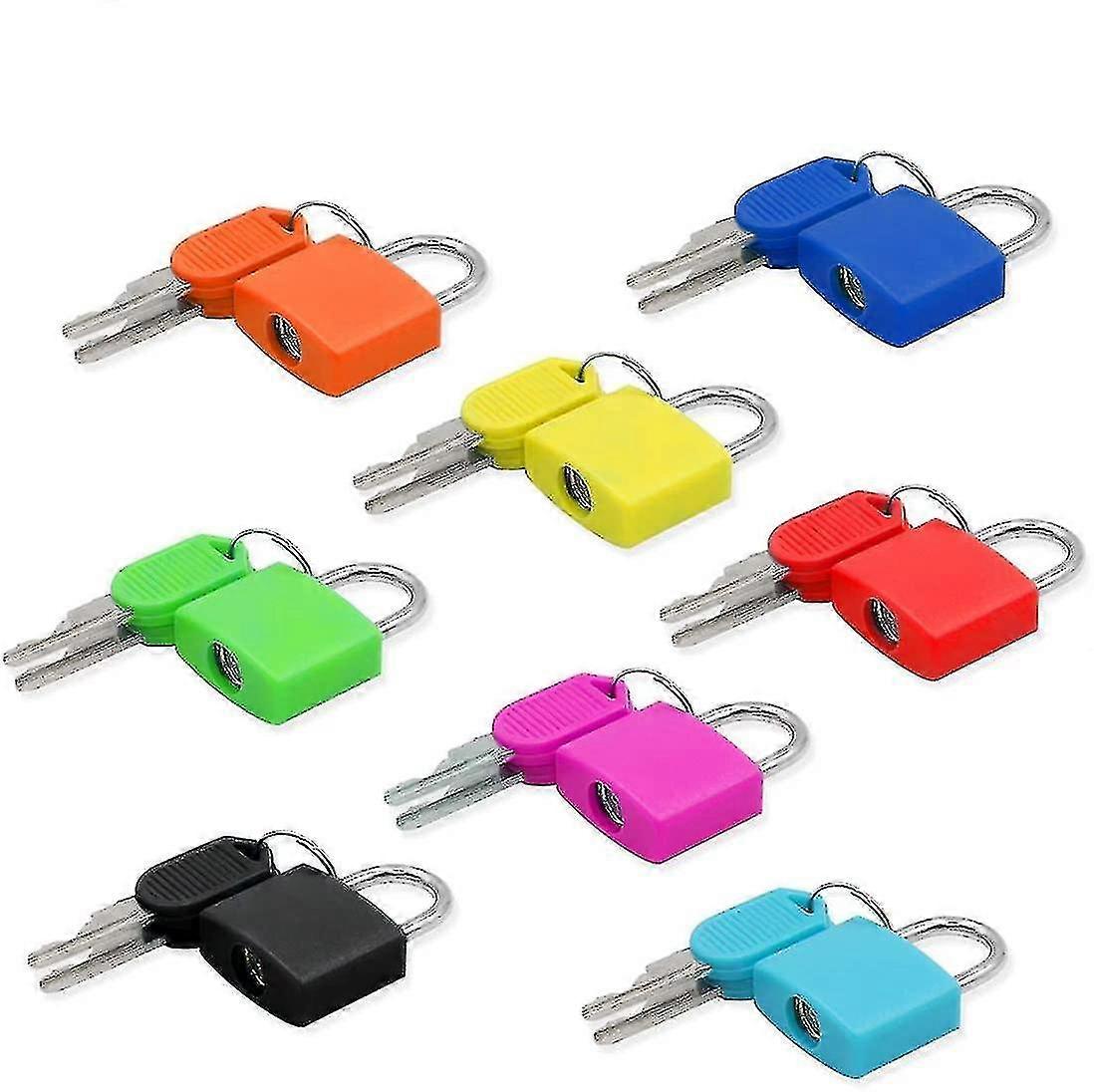 8 Small Small Padlocks With 2 Keys, Mini Key Padlock, Locker Lot Padlock, Small