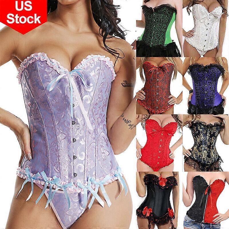 Corsete pentru femei - Top corset alb - Top corset negru gotic - bustiere & corsete pentru femei plus size 6-24