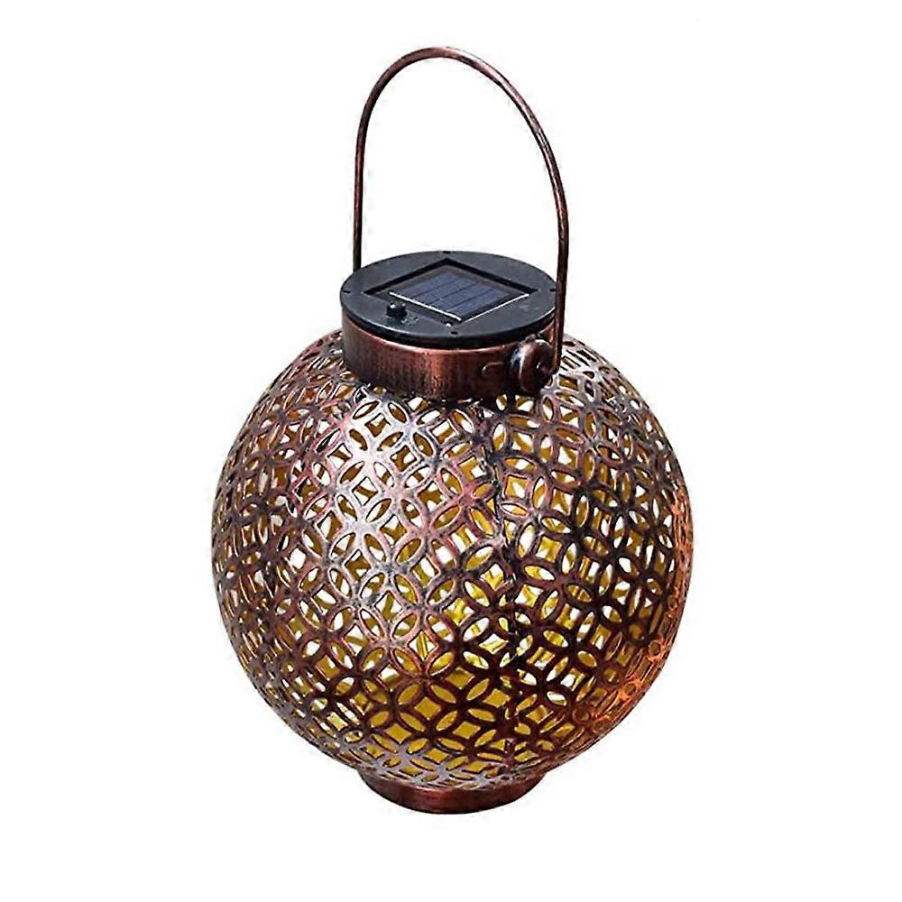 Vintage hanging solar lantern with handle