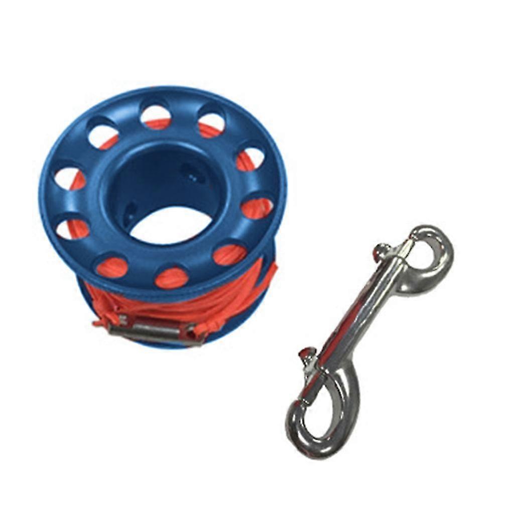 Scuba Diving Finger Spool Reel With 30m Guide Line Diving Spool Shaft With Hook Anti-winding Device Reel Surface Marker Buoy Holder Entertainment Wate