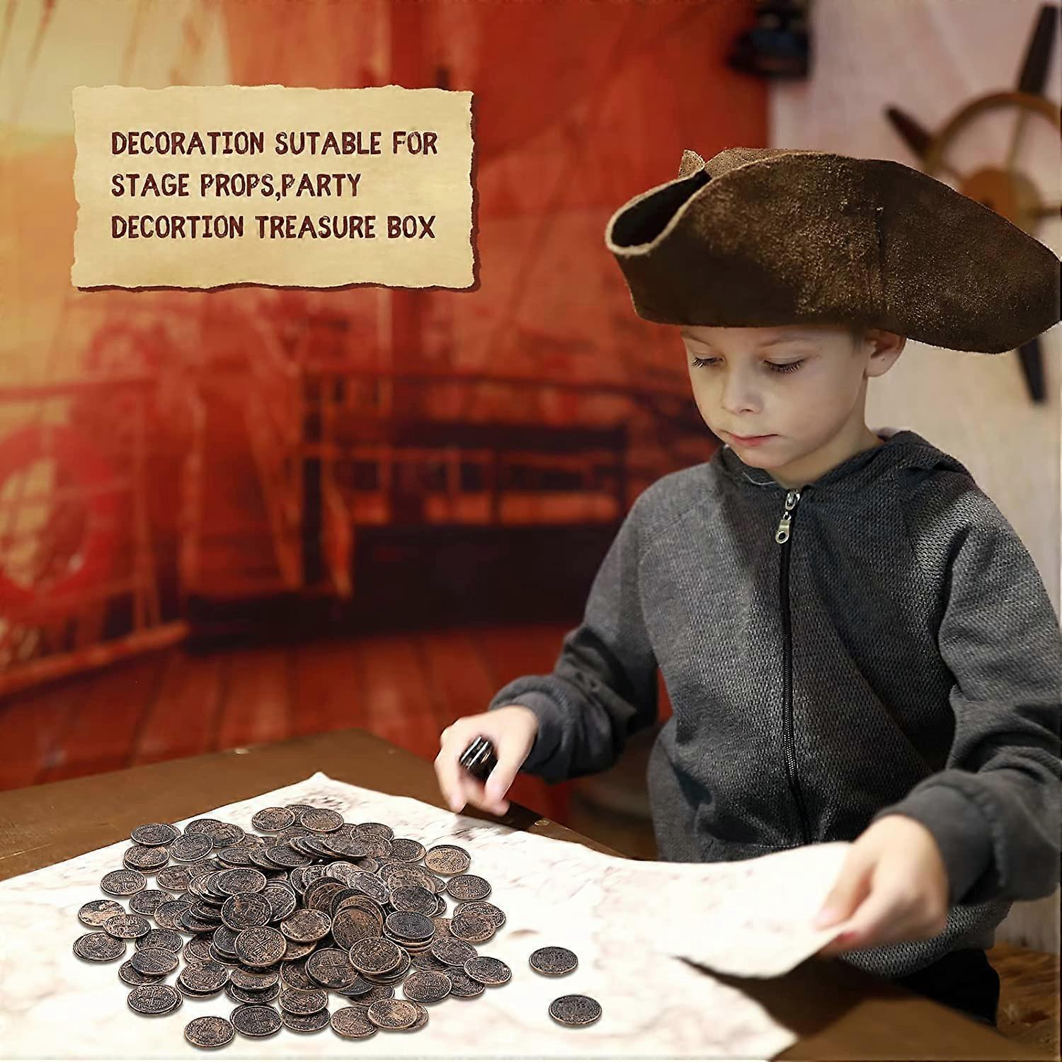 Pinata Filler Treasure Coins 300 Piece Plastic Pirate Gold Coin Set -  Perfect For Birthday Party Favors, Pinata Fillers, Treasure Hunts & Themed  Decor Prop Money