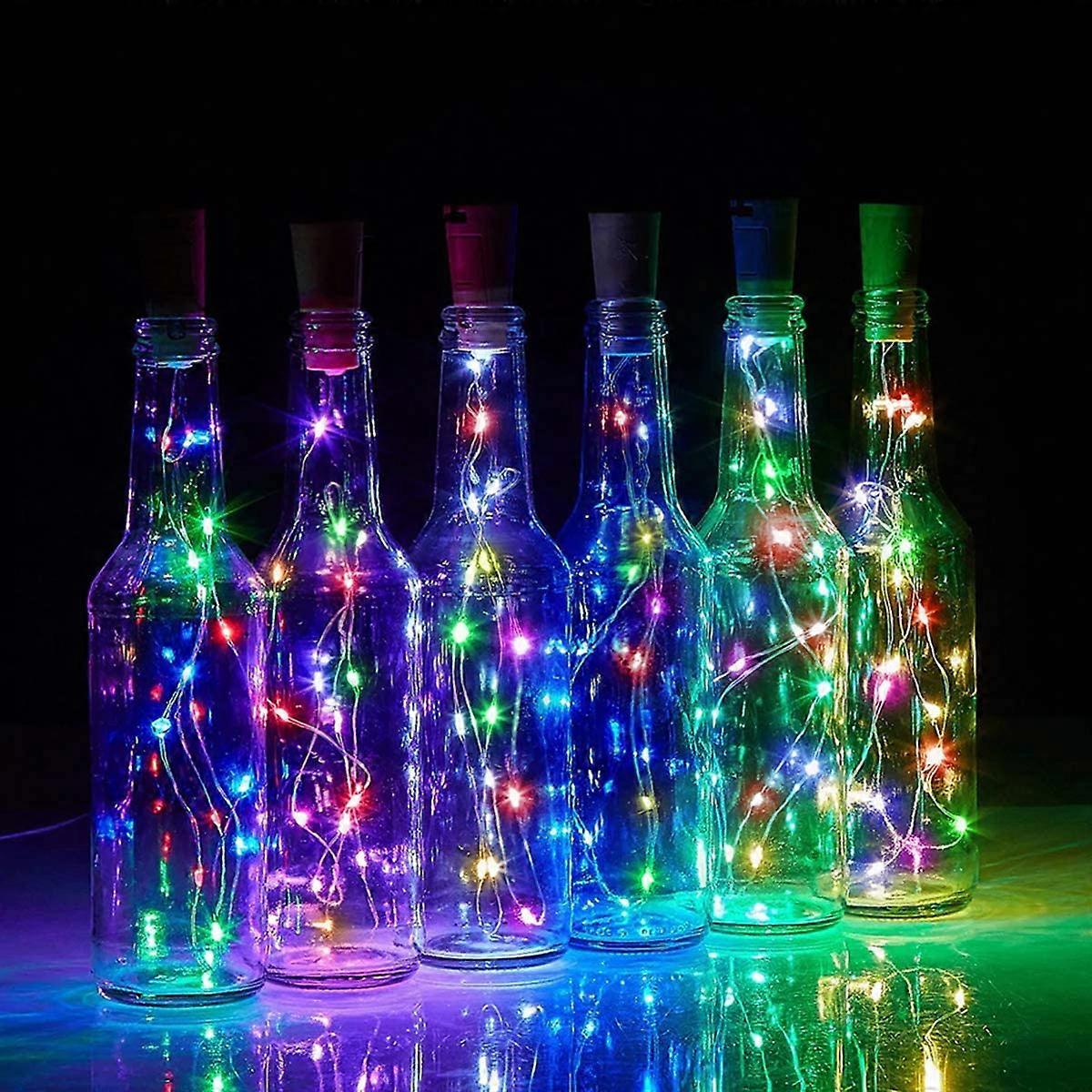 Bottle Lights with Cork 11 Pack,Copper Wire,Multi-Colour