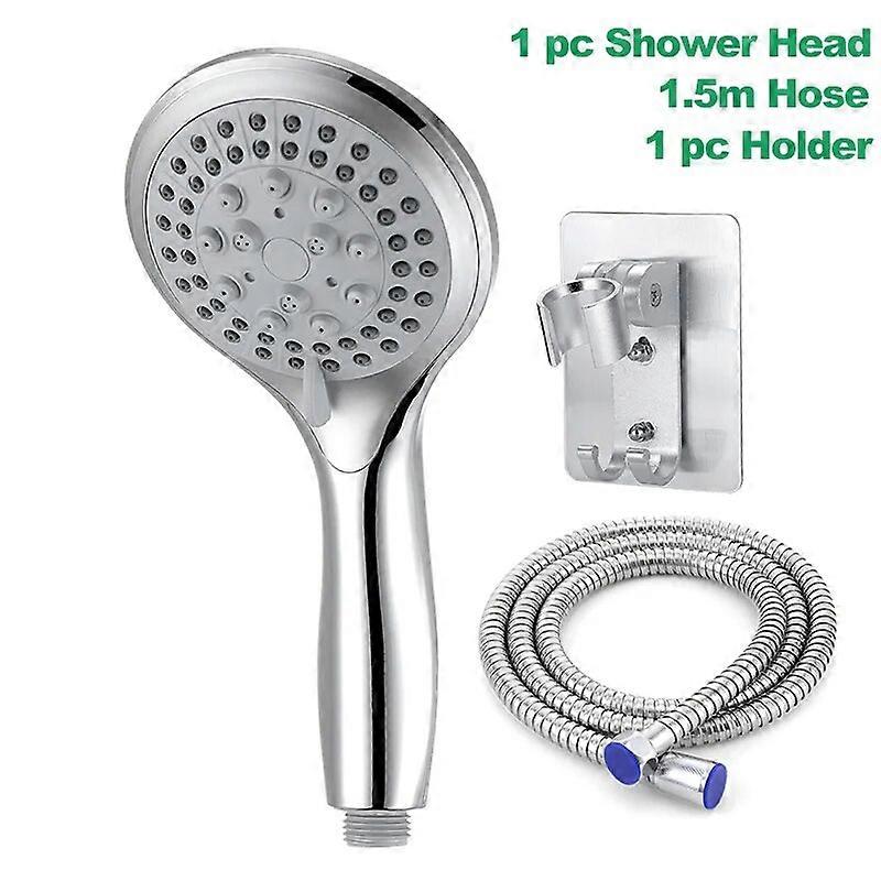 Zhangji Bathroom 5-Mode Shower Head Large Panel Water-Saving Nozzle Classic Standard Design G1/2 Shower Accessories Random Color