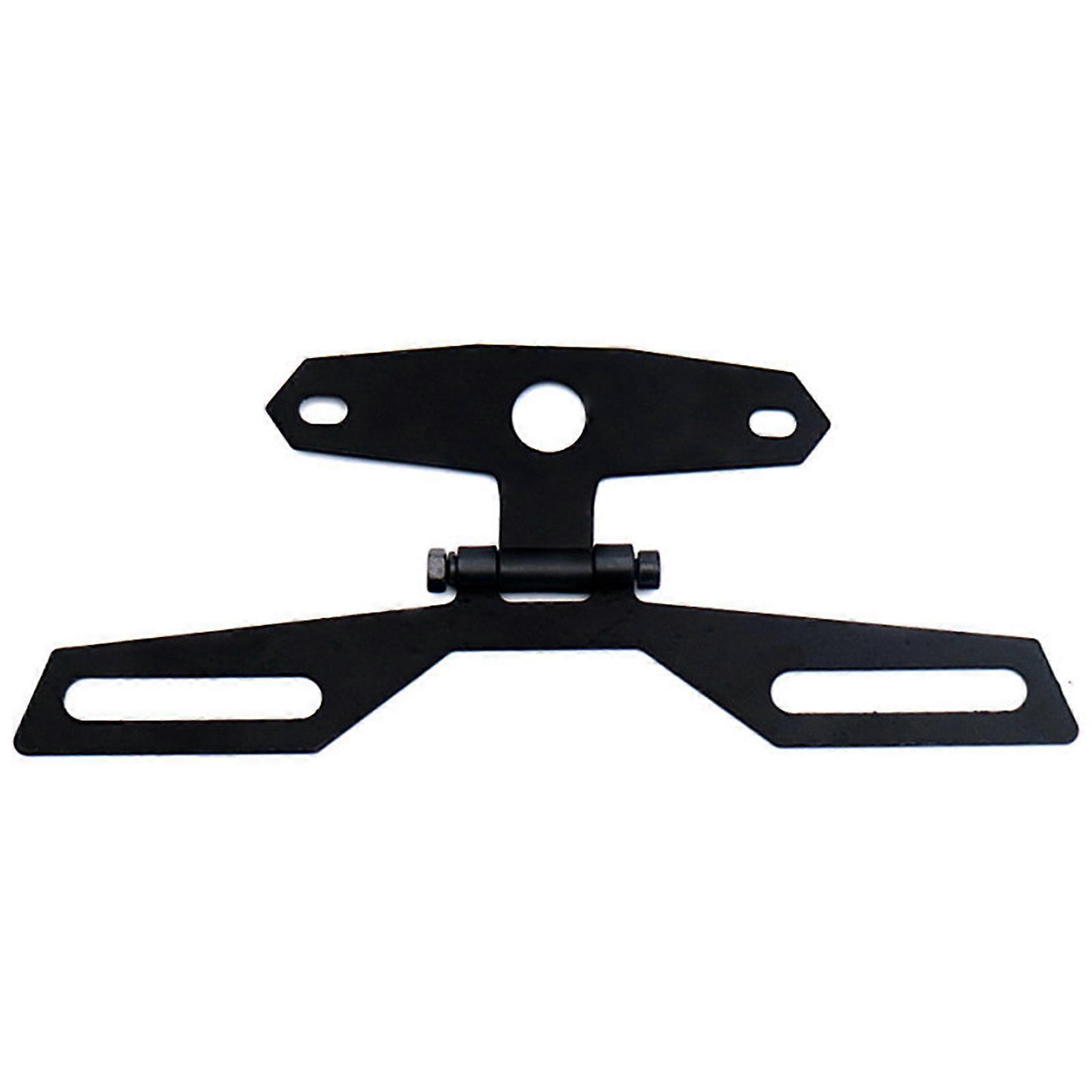 Motorcycle Folding License Plate Holder Adjustable Tail Rear Light Bracket Rack