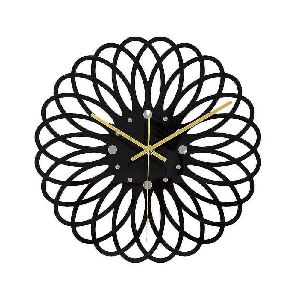 Modern Style Wall Clock Black Acrylic Wall Clock Mute Wall Clock without Battery