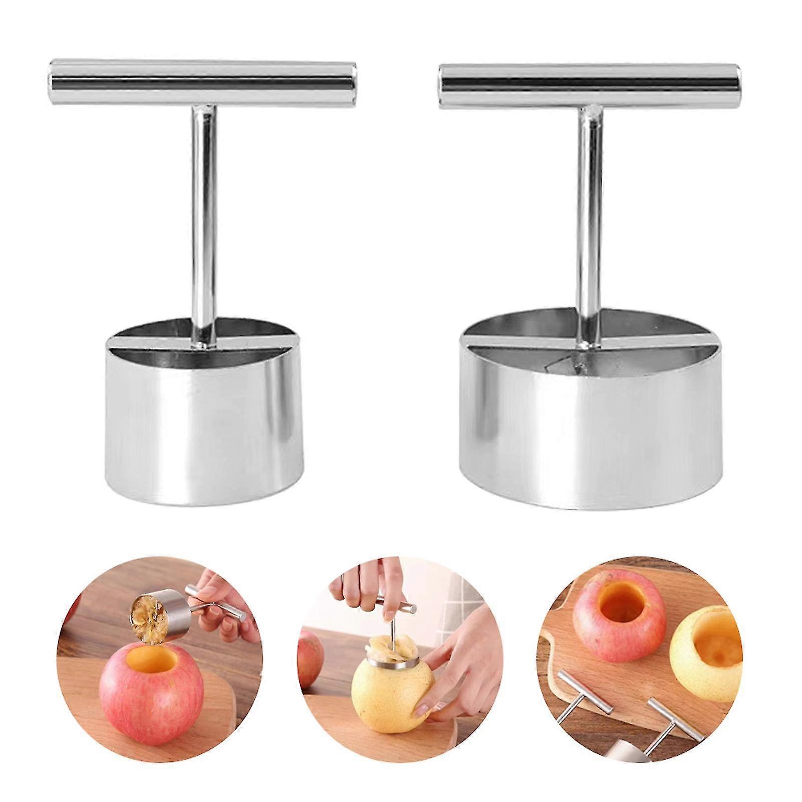 2pcs Rustproof Fruit Corer Stainless Steel Heavy Duty Core Separator 2